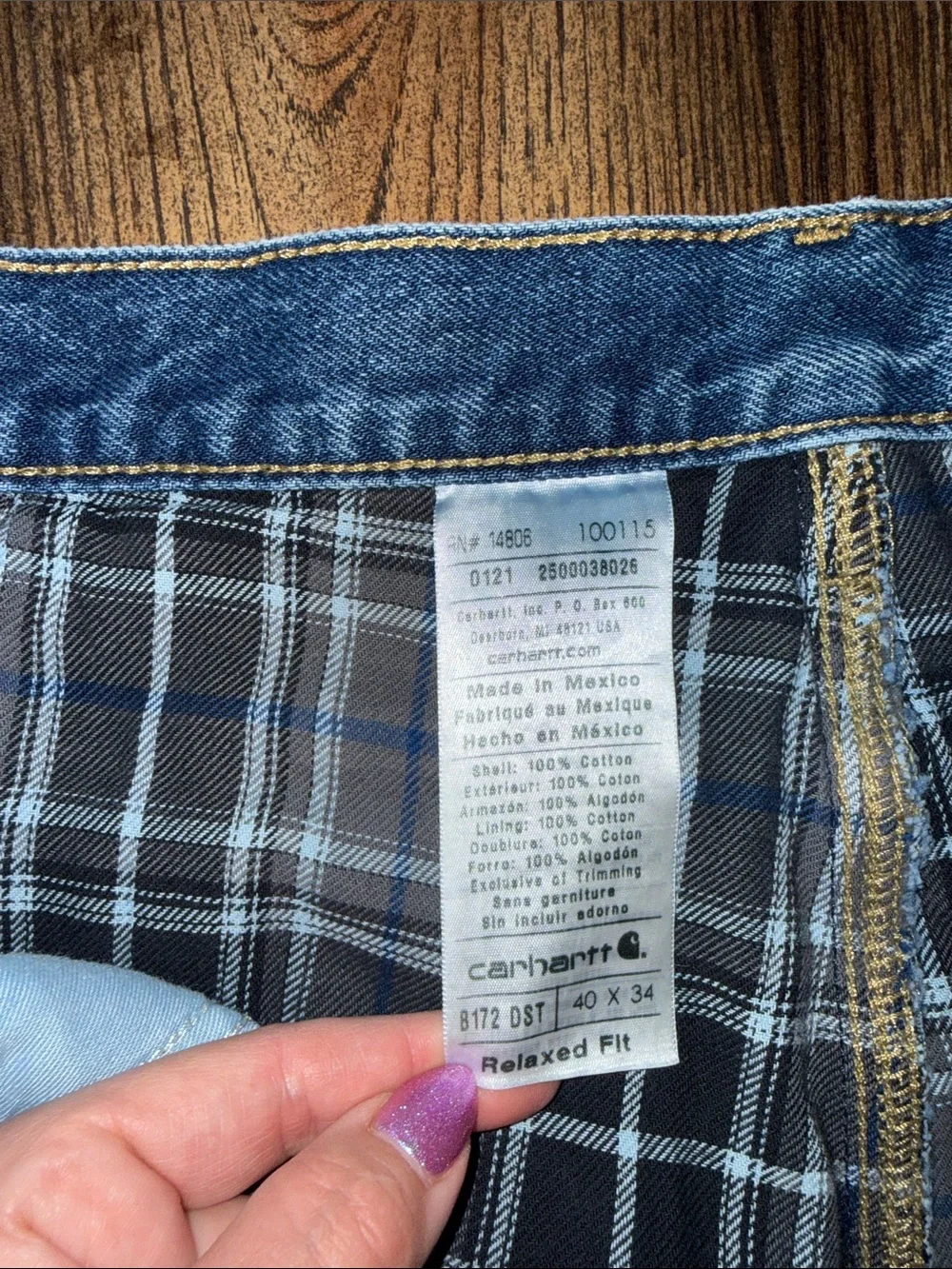 Carhartt Men’s Relaxed Fit Straight Leg Flannel Lined Jeans